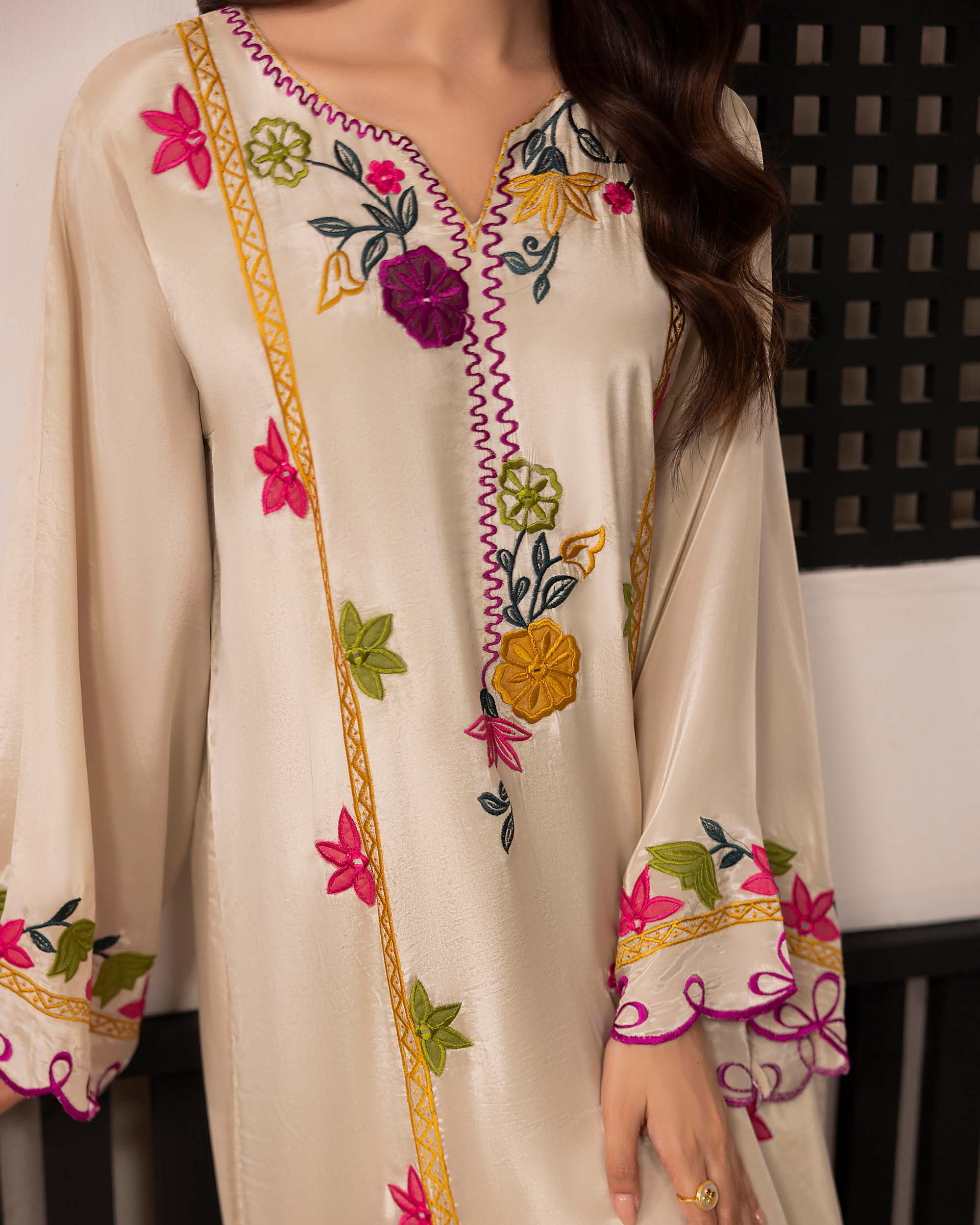 Ivory Jardin Kaftan