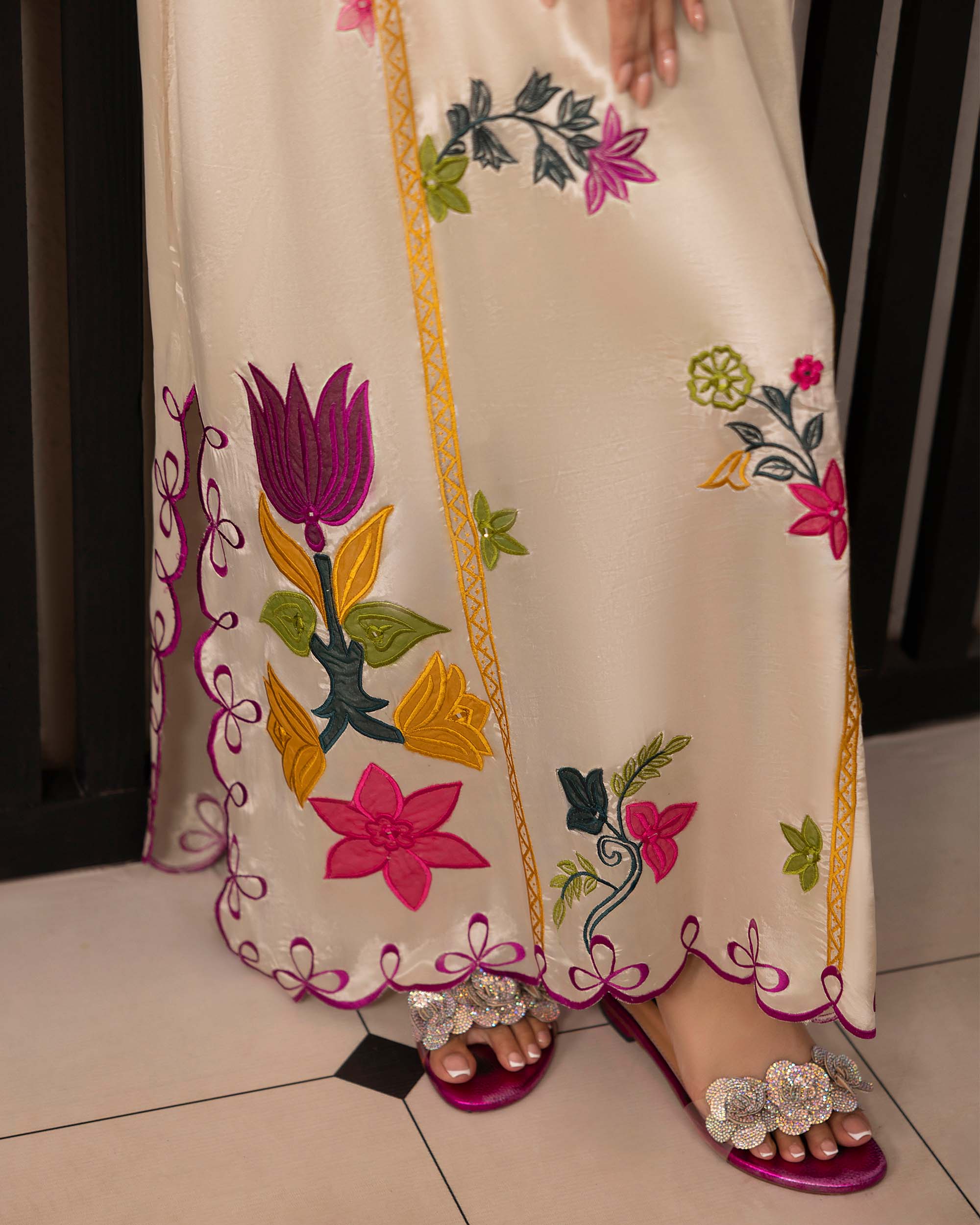 Ivory Jardin Kaftan