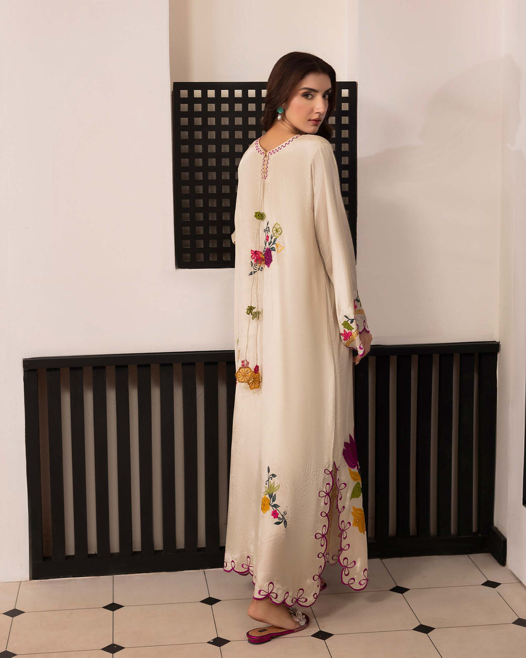 Ivory Jardin Kaftan